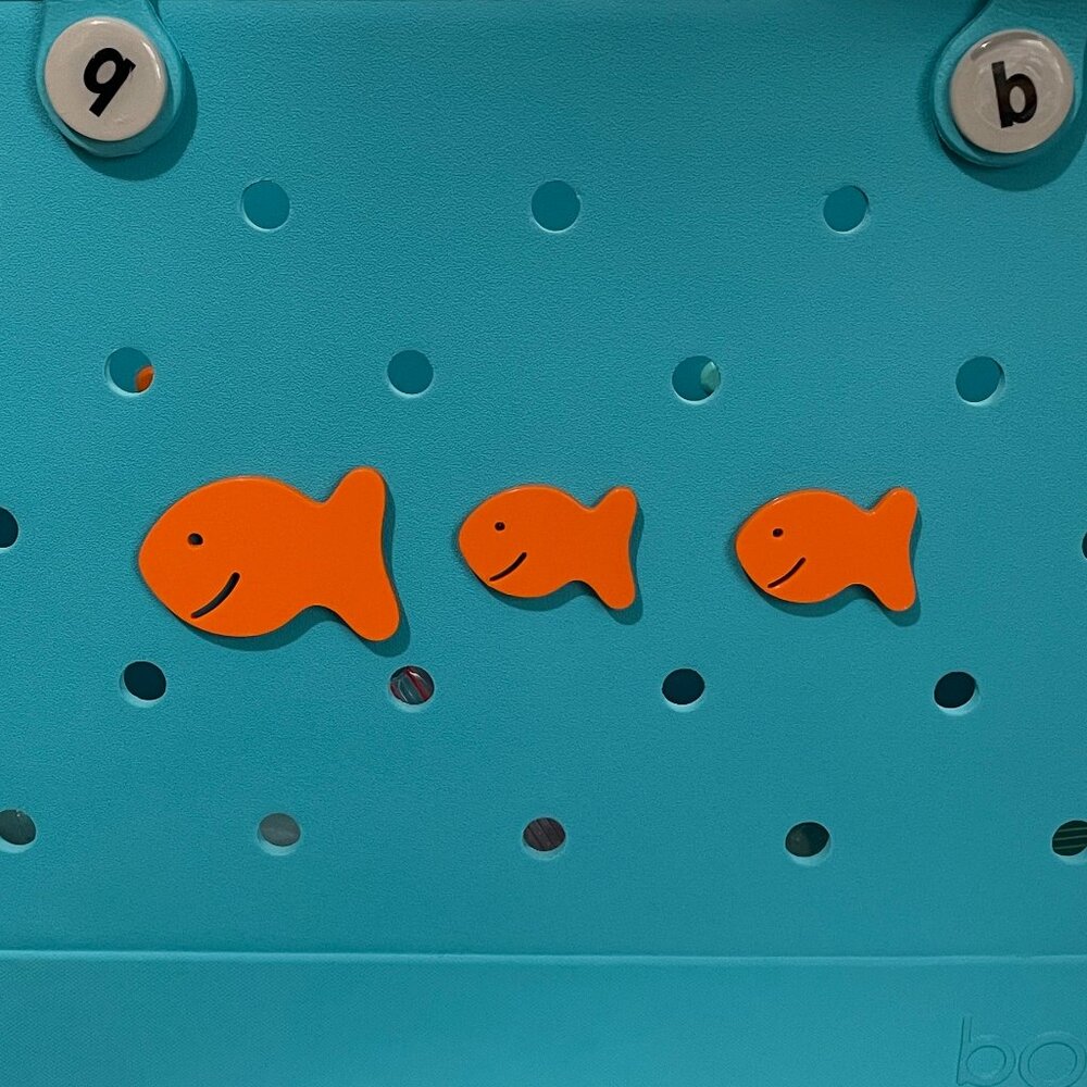 5 Goldfish Bogg Charm-Snack Food Bogg Charm-Mom and Baby Goldfish Bogg Cha…